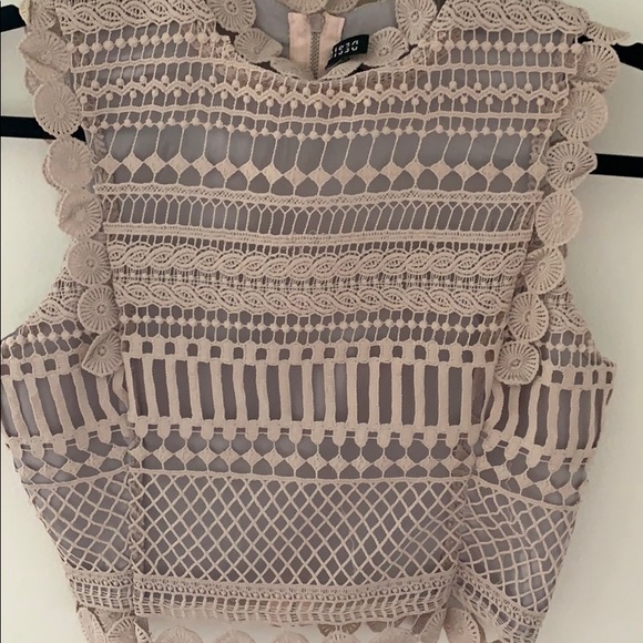 Women’s light pink crop tank top blouse - Picture 2 of 7